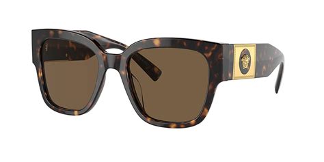 Versace Woman Sunglasses Havana Frame, Brown Lenses, 